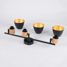 Brilagi - Faretto ODENSE 3xE14/10W/230V legno di caucciù/nero