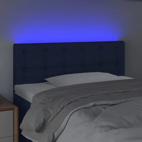 Testiera a led blu 100x5x78/88 cm in tessuto