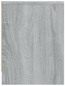 Comodino grigio sonoma 40x30x40 cm in legno multistrato