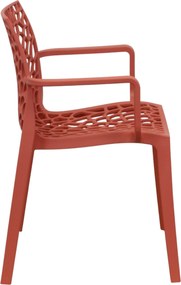 GEORGETA - poltrona moderna in polipropilene con decorazione