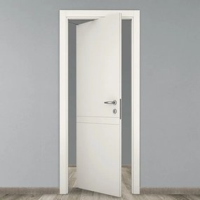 Porta tamburata rototraslante Clean bianco L 80 x H 210 cm sinistra