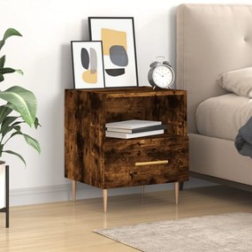 Comodino Rovere Fumo 40x35x47,5 Cm İn Legno Multistrato /