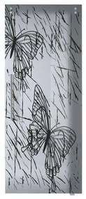 Anta per porta scorrevole Butterfly in vetro nero L 96 x H 215 cm sp.10 mm destra