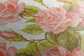 Quadro su tela – Bouquet vintage di rose