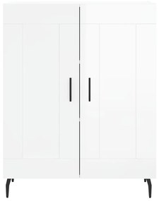 Credenza 69,5x34x90 cm in legno multistrato bianco lucido