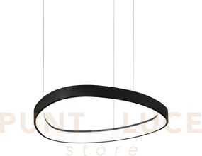 Gemini sospensione led 36 w on-off 4000 lm 2700 k nera 42,5cm