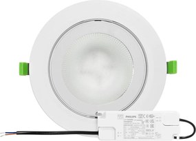 Faro LED da Incasso 42W Orientabile Foro Ø210mm con driver Philips Colore Bianco Variabile CCT