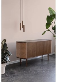 Cassettiera bassa grigio-marrone in rovere 150x75 cm Treasures - UMAGE