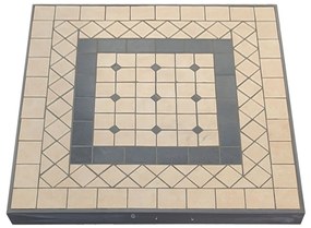 VENTUS - tavolo da giardino in ferro con piano in mosaico 80 x 80