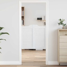 Porte A Battente 1-paio Design A Lamelle Bianco 80x80 Cm /