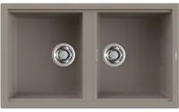 Lavello Elleci Incasso 2 vasche 86x51 Best 450 Keratek Plus Grigio Dove Grey LKB45093