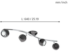 EGLO 31008 - Faretto LED BIMEDA 4xGU10/3W LED