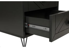 Comodino LUNA 55x50 cm antracite/nero