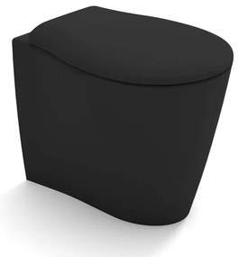 Vaso WC filomuro OLYMPIA CERAMICA soft, sedile incluso P 55 x L 36 x H 42 cm nero opaco