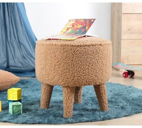 Sgabello PIXI Ø 38 cm, marrone