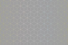 Carta da parati – Cubi grigi colorati