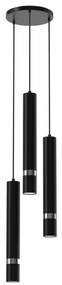 Lampadario a sospensione con filo JOKER 3xGU10/8W/230V nero/cromo lucido