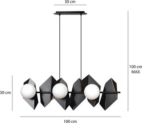 Lampadario a Sospensione DRIFTON 6 BLACK e WHITE Colore Bianco
