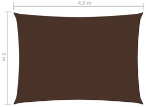 Parasole a Vela Oxford Rettangolare 2x4,5 m Marrone