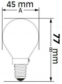 Lampadina LED E14 5W a Filamento 128lm/W Colore Bianco Naturale 4.000K