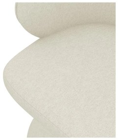 Sedia da pranzo color crema in imbottito Uala – Makamii