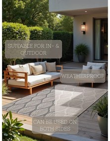 Tappeto da interno/esterno grigio/avorio 120x170 cm Duet Liora – NORTHRUGS