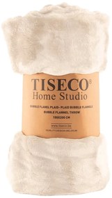 Coperta avorio in micropile 150x200 cm Wave – Tiseco Home Studio