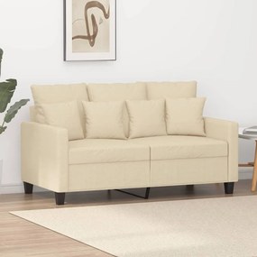 Divano A 2 Posti Crema 120 Cm İn Tessuto /