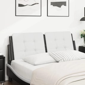 Cuscino Testiera Bianco E Nero 140 Cm İn Similpelle /