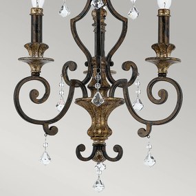 Lampadario Classico Marquette Acciaio Bronzo Heirloom 3 Luci E14