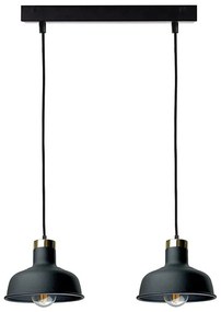Lampadario a sospensione con filo HEBE 2xE27/60W/230V nero