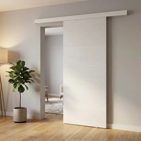 Porta scorrevole reversibile Honey in mdf bianco, L 93 x H 212 cm, con binario Meli