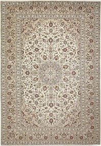 Kashan Tappeto 360x250 Beige (Iran) Annodato A Mano