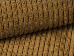 Divano color senape allungabile con rivestimento in velluto a coste 195 cm Nona – Makamii