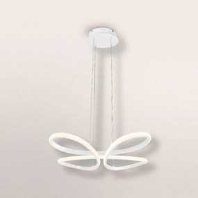 Lampadario LED moderno LUM856769 bianco, luce con 3 temperature di colore 4700 lumen, OSRAM