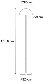Lampada da terra da esterno ricaricabile nera con dimmer a 3 livelli - Keira