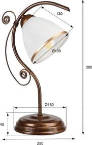 Lampada da tavolo RETRO II 1xE27/60W/230V