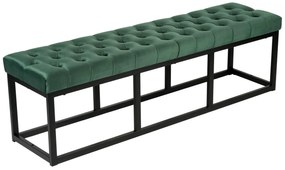 Panca Sitzbank Polson İn Velluto Nero: Comfort E Eleganza İn Un Unico Pezzo / Grün / 150 C