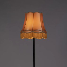 Lampada da terra retrò nera con paralume oro a forma di Granny 45 cm - Simplo
