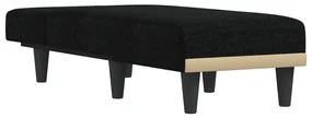 Chaise longue in tessuto nero