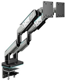 Supporto Doppio per Monitor da 49 Pollici Grigio e Nero RGB X-Arm Dual