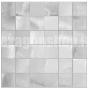 Mosaico 30x30 Effetto Marmo In Gres Porcellanato Rettificato Silver Ceramica Sant Agostino Ayoka CSAMAKSI30