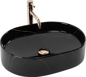 Lavabo da appoggio Rea Nadia 50 Black Stone
