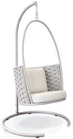 MATISSE - dondolo con struttura in allumino beige con corda beige