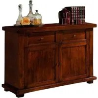 Madia credenza in legno massello 2 ante tinta noce l.120 p.45 h.83 - Mobili 2G