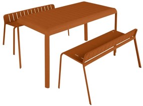 Set tavolo e sedie Idaho NATERIAL in alluminio arancione per 2 persone