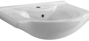 Lavabo d'appoggio rettangolare L 65 x H 20 x P 47 cm in ceramica bianco