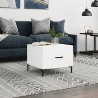 Tavolino da Salotto Bianco 50x50x40 cm in Legno Multistratocod mxl 79819