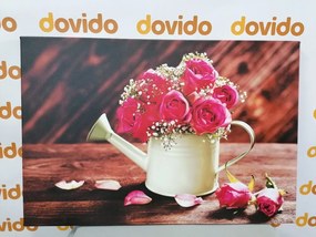 Stampa su tela – Rose in annaffiatoio