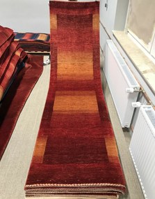 Loribaft Tappeto 300 x 80 Giallo (Iran) Annodato A Mano